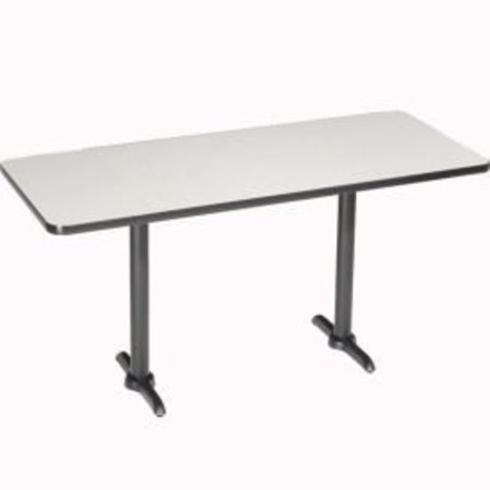 NATIONAL PUBLIC SEATING Interion Bar Height Breakroom Table, 72Lx30W, Gray 695802GY